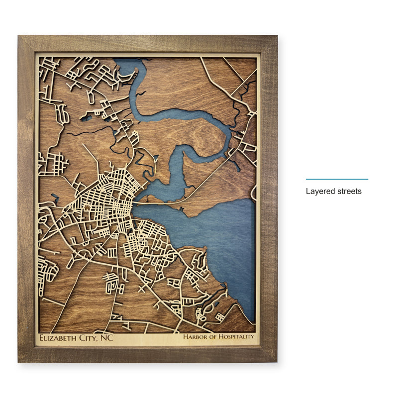 Elizabeth City, North Carolina Wood City Map — style-labeled photo [MC20261007 q0452 0ac51894ca4c]