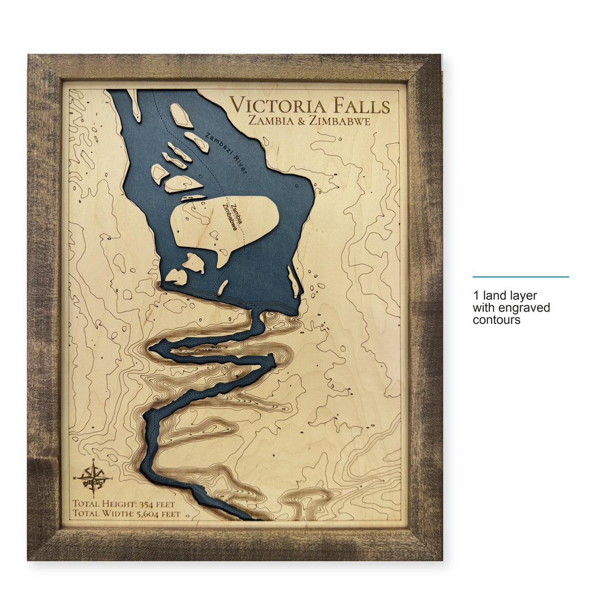 Victoria Falls Zambia and Zimbabwe Topographic Wood Map — style-labeled photo [MC20261007 q0504 a668d3b8ca64]