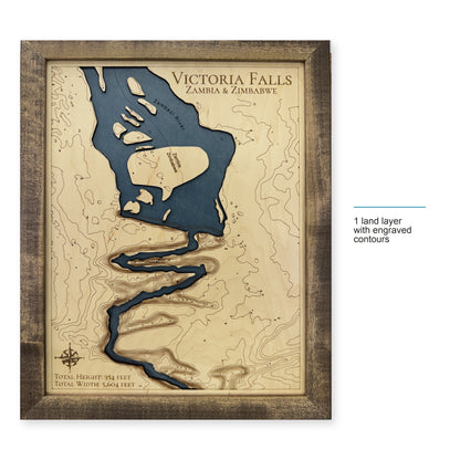 Victoria Falls Zambia and Zimbabwe Topographic Wood Map — style-labeled photo [MC20261007 q0504 a668d3b8ca64]