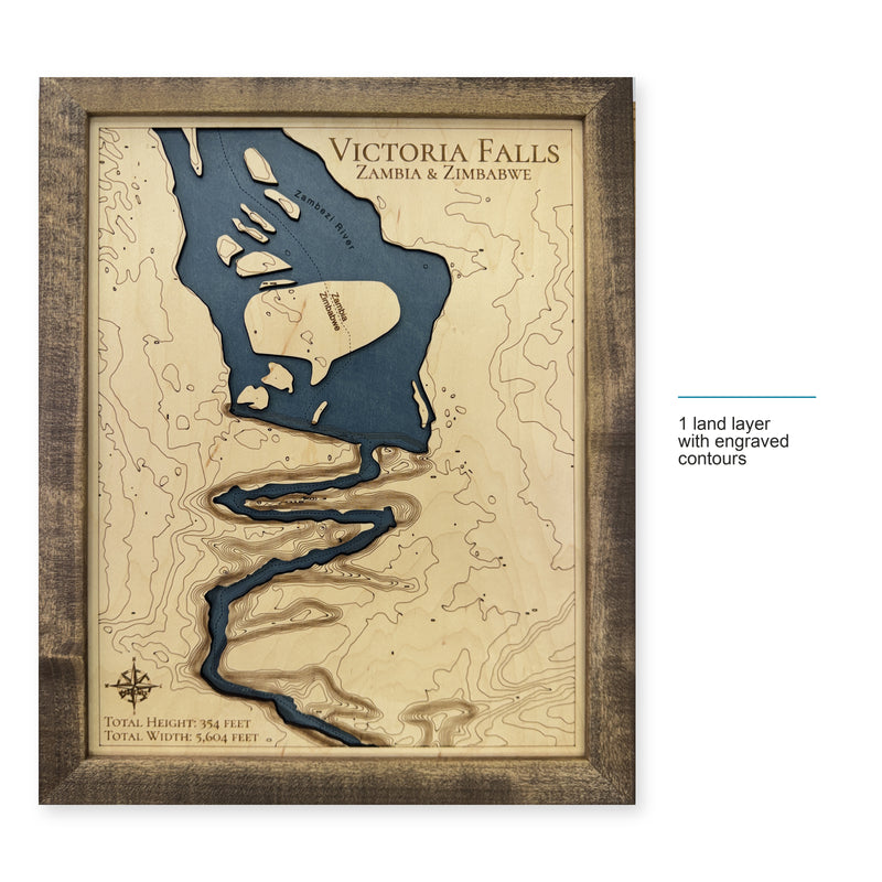Victoria Falls Zambia and Zimbabwe Topographic Wood Map — style-labeled photo [MC20261007 q0504 a668d3b8ca64]
