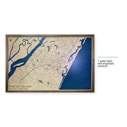 Pawleys Island South Carolina Wood Map — style-labeled photo [MC20261007 q0607 5c827fc7a174]