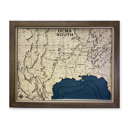 Southern United States Topographic Wood Map — plain-background photo [MC20261007 q0921 2a5dafccaddd]