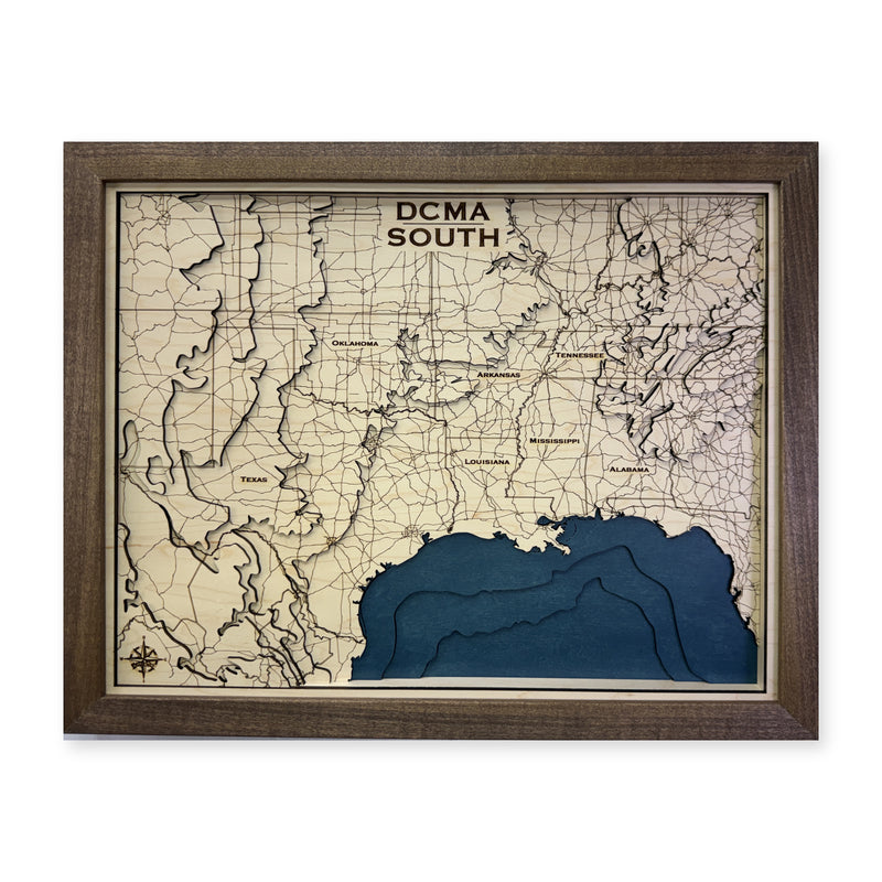 Southern United States Topographic Wood Map — plain-background photo [MC20261007 q0921 2a5dafccaddd]