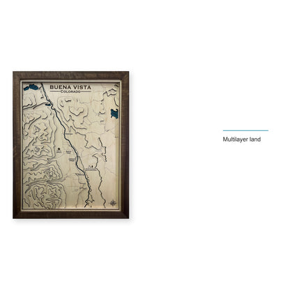 Buena Vista Colorado Topographic Wood Map — style-labeled photo [MC20261007 q0948 63307f6402ff]