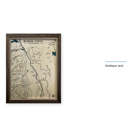 Buena Vista Colorado Topographic Wood Map — style-labeled photo [MC20261007 q0948 63307f6402ff]