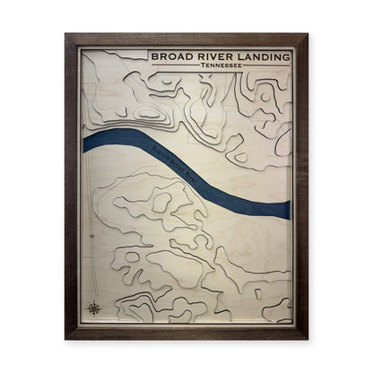 Broad River Landing Tennessee Topographic Wood Map — plain-background photo [MC20261007 q0968 2c7d2ec2e7d9]