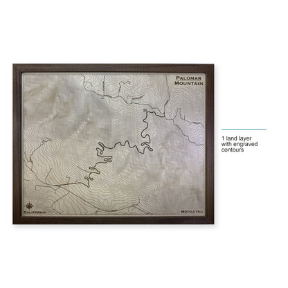 Palomar Mountain California Topographic Wood Map — style-labeled photo [MC20261007 q0984 e9444f5d9040]