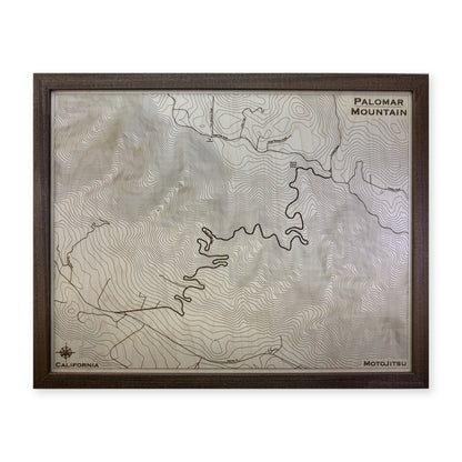 Palomar Mountain California Topographic Wood Map — plain-background photo [MC20261007 q0984 583b8fd498ee]