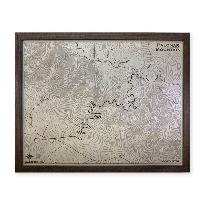 Palomar Mountain California Topographic Wood Map — plain-background photo [MC20261007 q0984 583b8fd498ee]