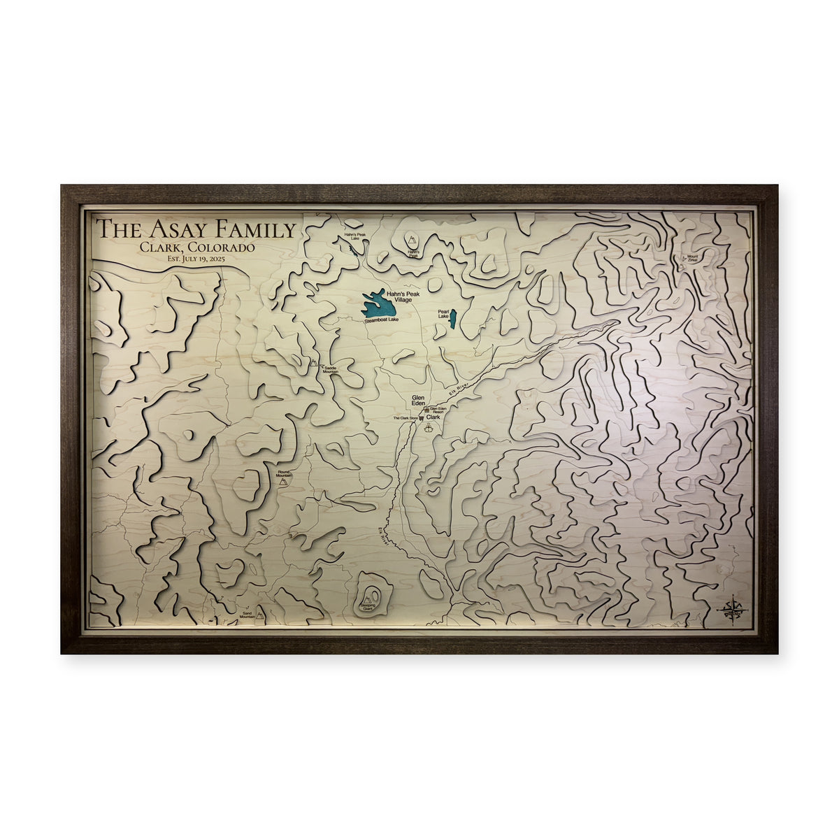 Clark Colorado Topographic Wood Map — plain-background photo [MC20261007 q0987 c3ee422aa943]