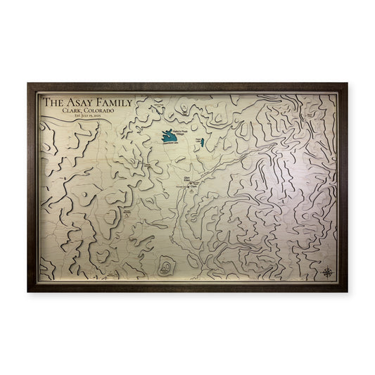 Clark Colorado Topographic Wood Map — plain-background photo [MC20261007 q0987 c3ee422aa943]