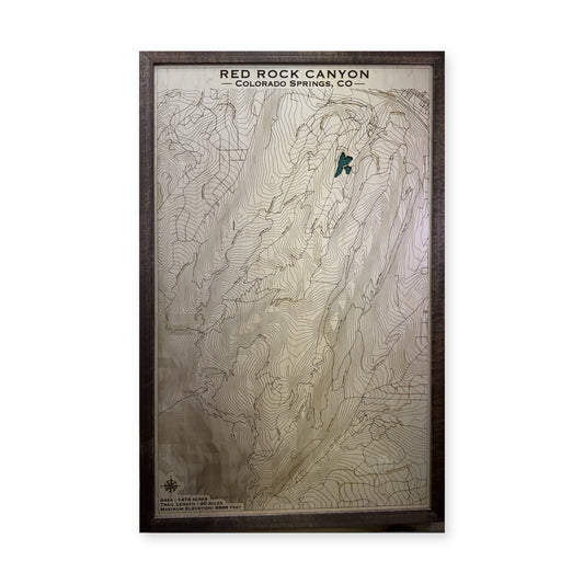 Red Rock Canyon Colorado Springs Topographic Wood Map — plain-background photo [MC20261007 q1014 047ab35f4ec2]