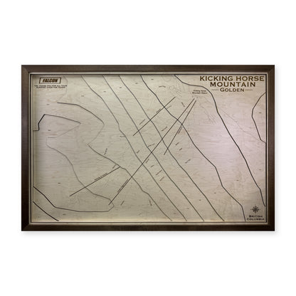 Kicking Horse Mountain British Columbia Topographic Wood Map — plain-background photo [MC20261007 q1042 60cbb6df006f]