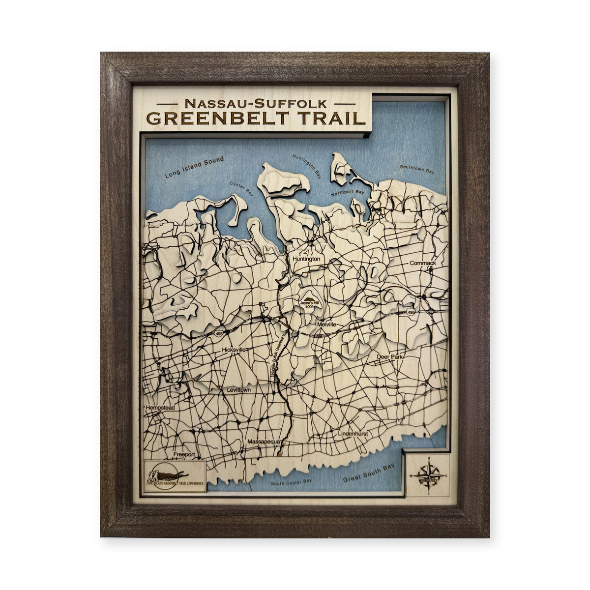 Nassau Suffolk Greenbelt Trail New York Topographic Wood Map — plain-background photo [MC20261007 q1070 125b8f60b831]