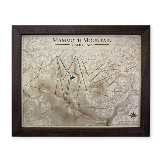 Mammoth Mountain California Topographic Wood Map — plain-background photo [MC20261007 q1127 f6071e32d1fb]