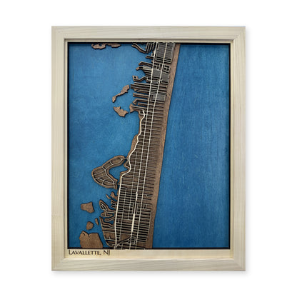 Lavallette New Jersey Wood City Map — plain-background photo [MC20261007 q1543 3e89efd40ea7]