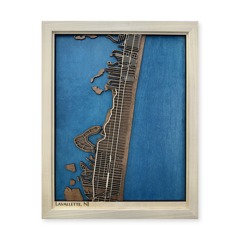 Lavallette New Jersey Wood City Map — plain-background photo [MC20261007 q1543 3e89efd40ea7]