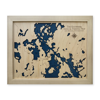 Minaki Ontario Wood Map — plain-background photo [MC20261007 q2100 56f40d3a60fe]
