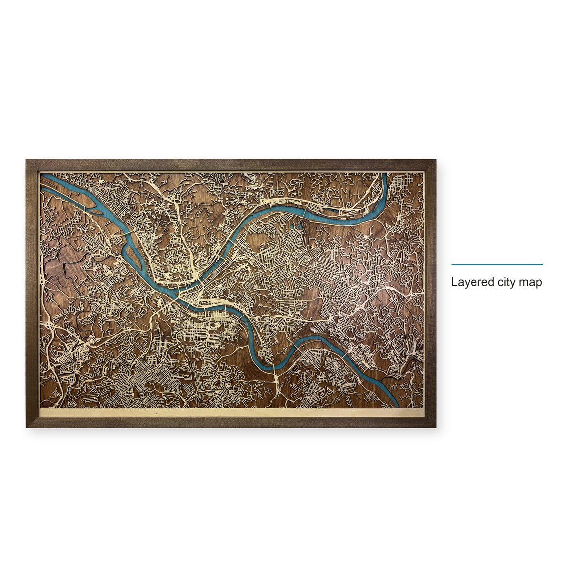 Pittsburgh Pennsylvania Wood City Map — style-labeled photo [MC20261007 q2120 e1ed77f5c2b6]