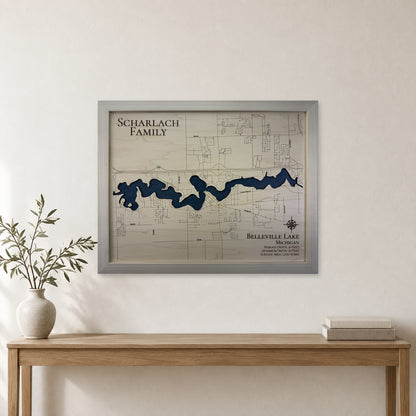 Belleville Lake Michigan Wood Map — room mockup [MC20261007 q2176 d5c029e507f6]