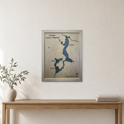Milton Three Ponds New Hampshire and Maine Multilayer Wood Map — room mockup [MC20261007 q2197 256465b06731]