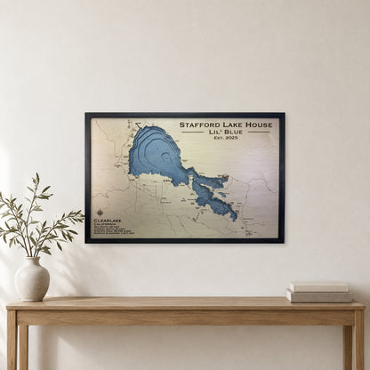 Clear Lake California Multilayer Wood Map — room mockup [MC20261007 q2311 fb6ee0a4a9ee]