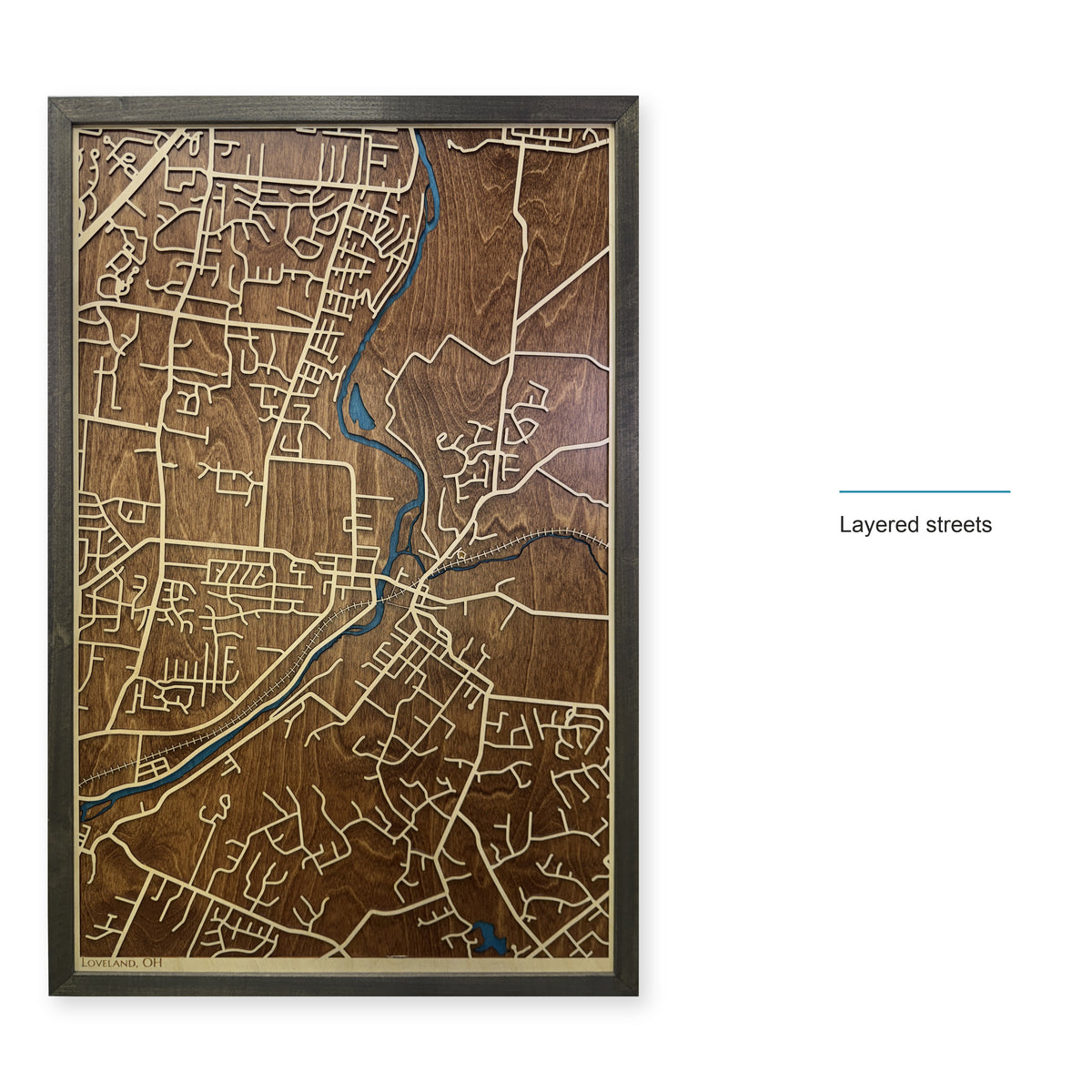 Loveland Ohio Wood City Map — style-labeled photo [MC20261007 q2313 3741f12305de]
