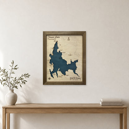 Shaver Lake California Wood Map — room mockup [MC20261007 q2322 ff8a79f4a906]