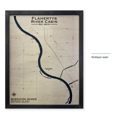 Missouri River Nebraska and Iowa Multilayer Wood Map — style-labeled photo [MC20261007 q2325 2aa7f474d9ad]