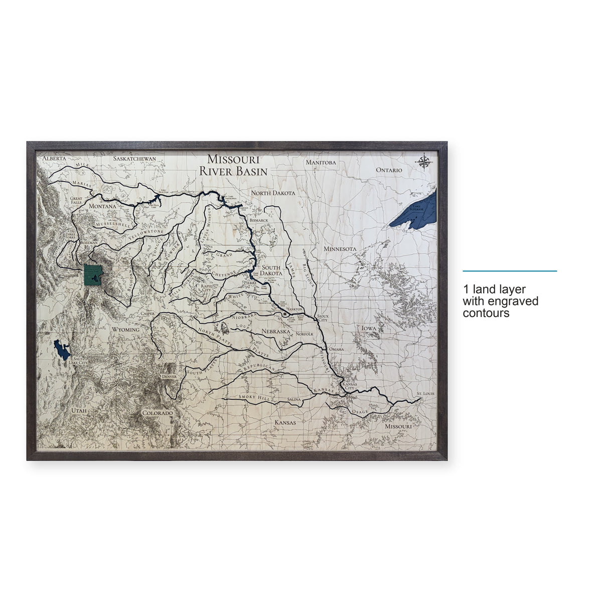 Missouri River Basin Topographic Wood Map — style-labeled photo [MC20261007 q2346 75310bbf79e5]
