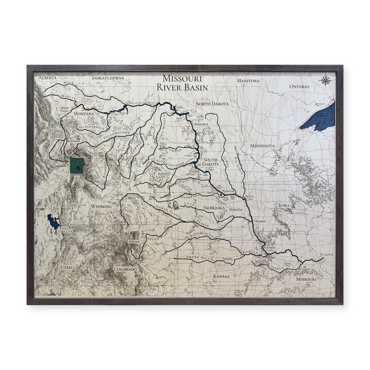 Missouri River Basin Topographic Wood Map — plain-background photo [MC20261007 q2346 8d2284f4604f]