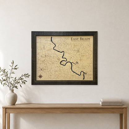 East Brady Pennsylvania Wood Map — room mockup [MC20261007 q2563 136bf793aebd]