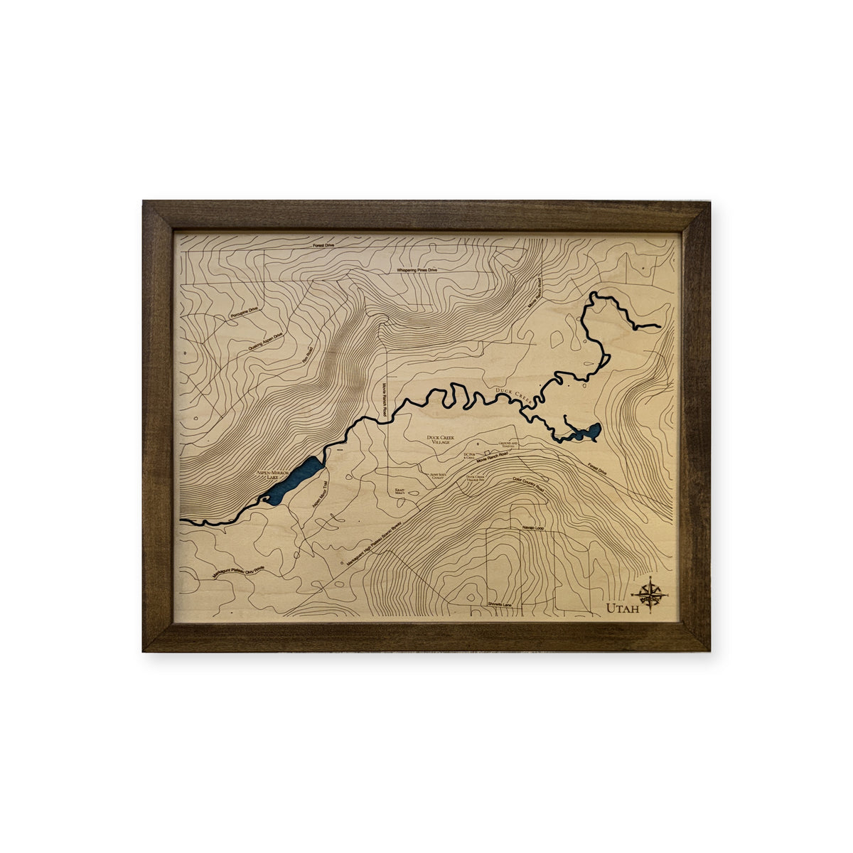 Duck Creek Village Utah Topographic Wood Map — plain-background photo [MC20261007 q2607 b27600d64c79]