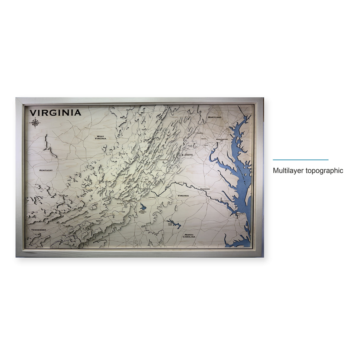 Virginia Topographic Multilayer Wood Map — style-labeled photo [MC20261007 q2803 3a3056fd8f4a]