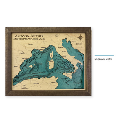 Mediterranean Sea Multilayer Wood Map — style-labeled photo [MC20261007 q2879 06b215b6745c]