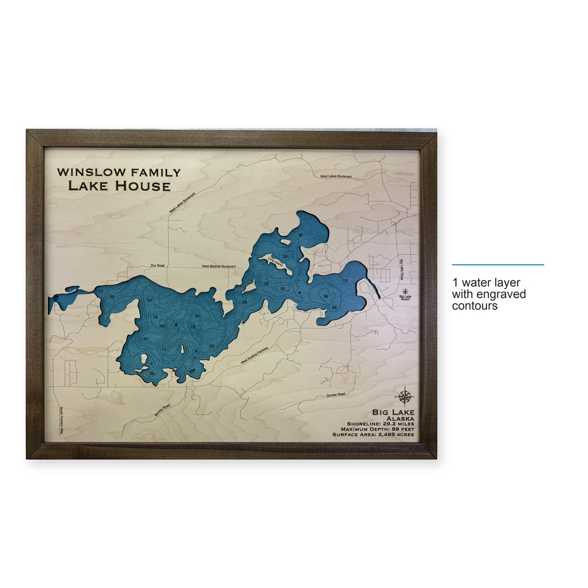 Big Lake Alaska Wood Map — style-labeled photo [MC20261007 q2891 90af1cbbbd56]