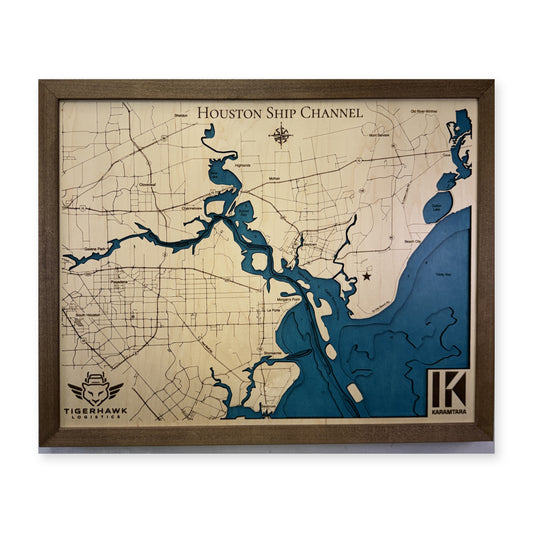 Houston Ship Channel Texas Multilayer Wood Map — plain-background photo [MC20261007 q3117 4df598b5b663]