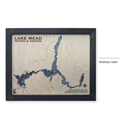 Lake Mead Nevada and Arizona Wood Map — style-labeled photo [MC20261007 q3571 28546f90506d]