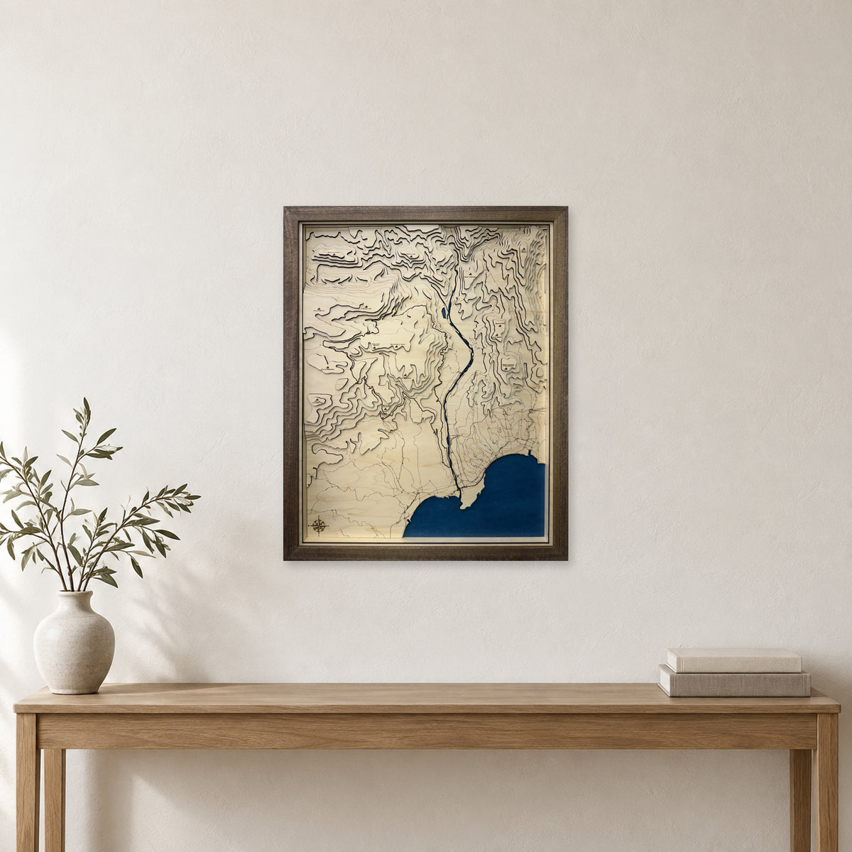 Nice and Var Valley France Topographic Wood Map — room mockup [MC20261007 q3827 107630246359]
