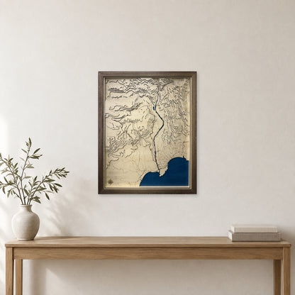 Nice and Var Valley France Topographic Wood Map — room mockup [MC20261007 q3827 107630246359]