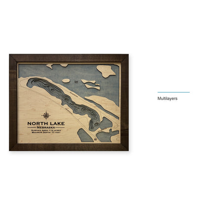 North Lake Nebraska Wood Map — style-labeled photo [MC20261007 q3956 e16ffb2db0cb]