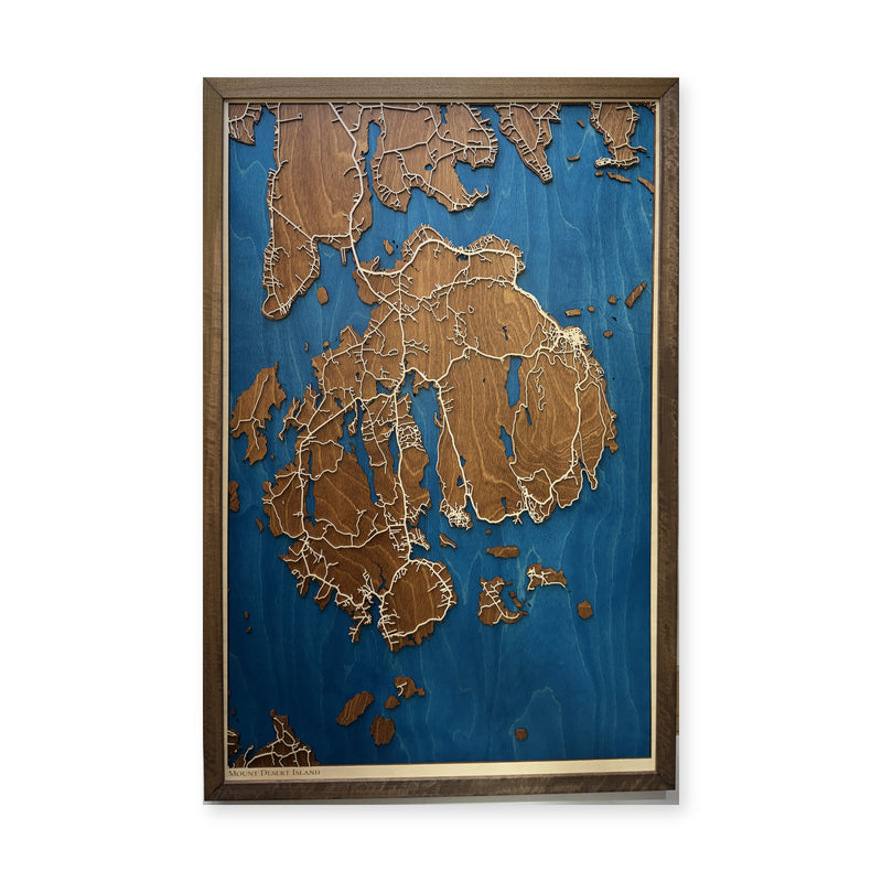 Mount Desert Island Maine Wood City Map — plain-background photo [MC20261007 q4166 5a78eda50bc3]