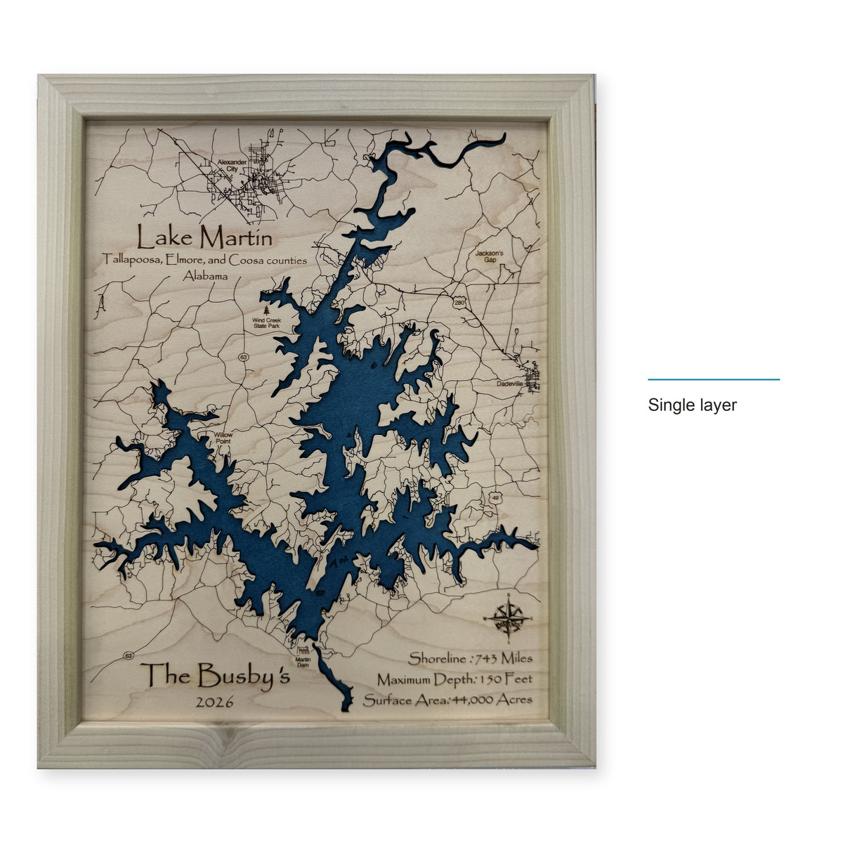 Martin Busby wood map — single layer, layer option shown