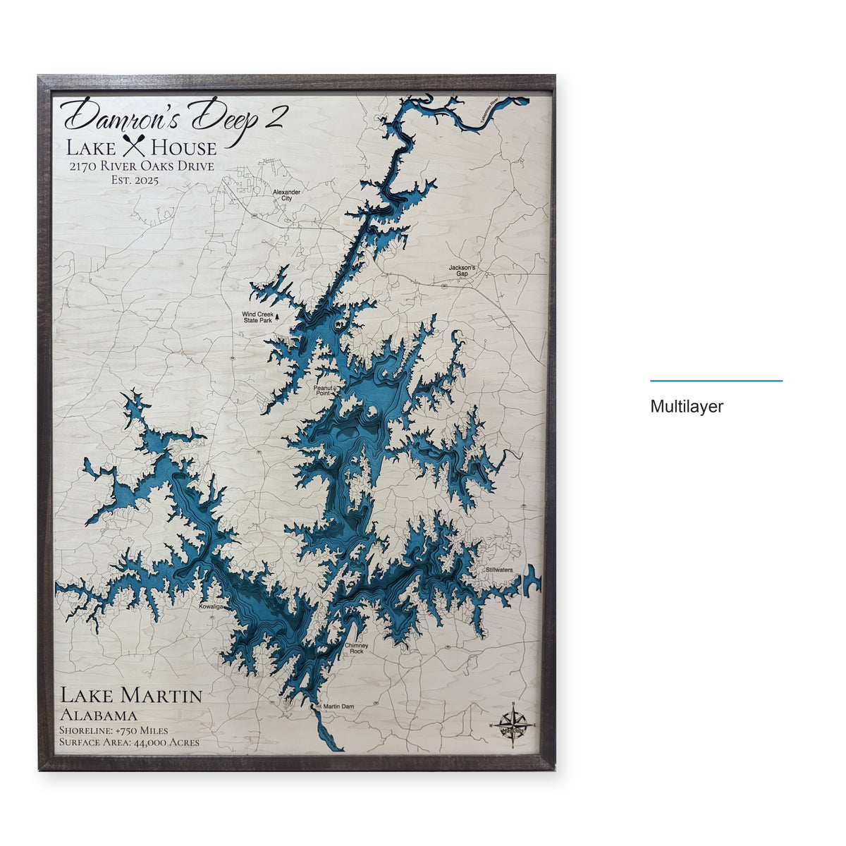 Martin Damron wood map — multilayer, layer option shown