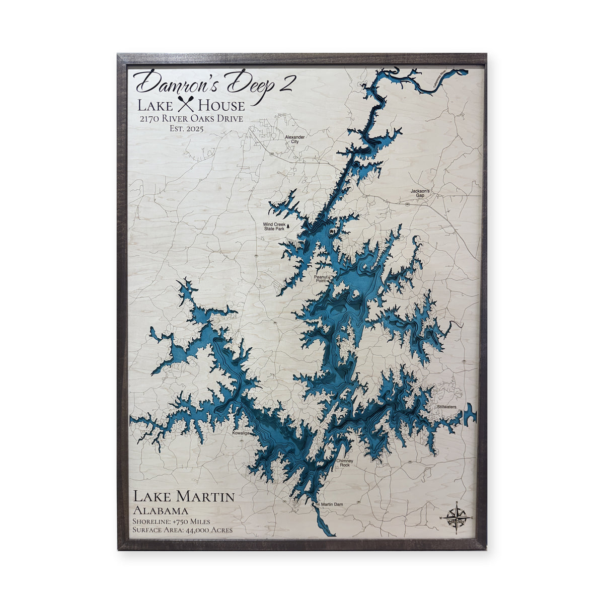 Martin Damron wood map — multilayer, white background