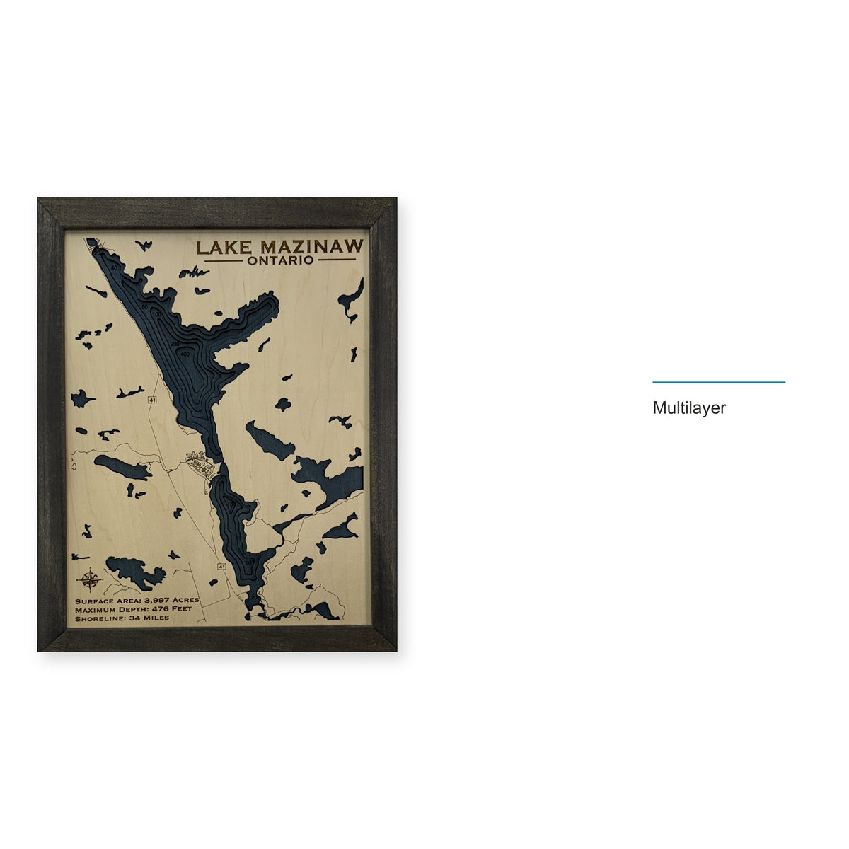Mazinaw Wallace wood map — multilayer, layer option shown