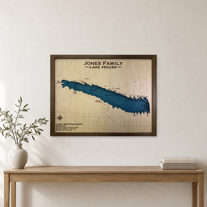 Mcconaughy Jones wood map — multilayer, staged room mockup