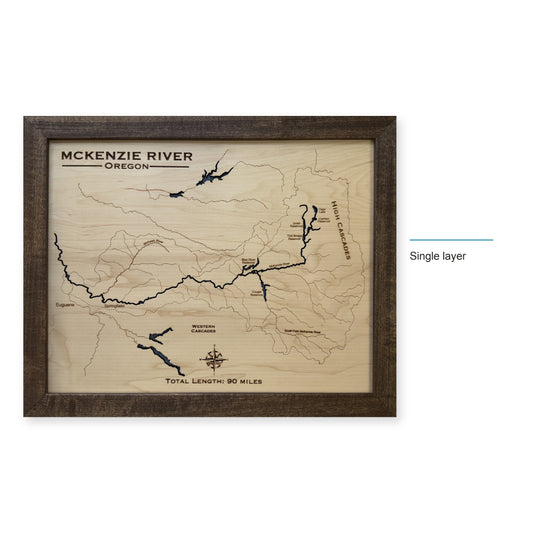 Mckenzie River wood map — single layer, layer option shown
