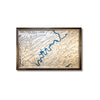 Framed 3D topographic map of Melton Hill Lake, Tennessee on a white background.