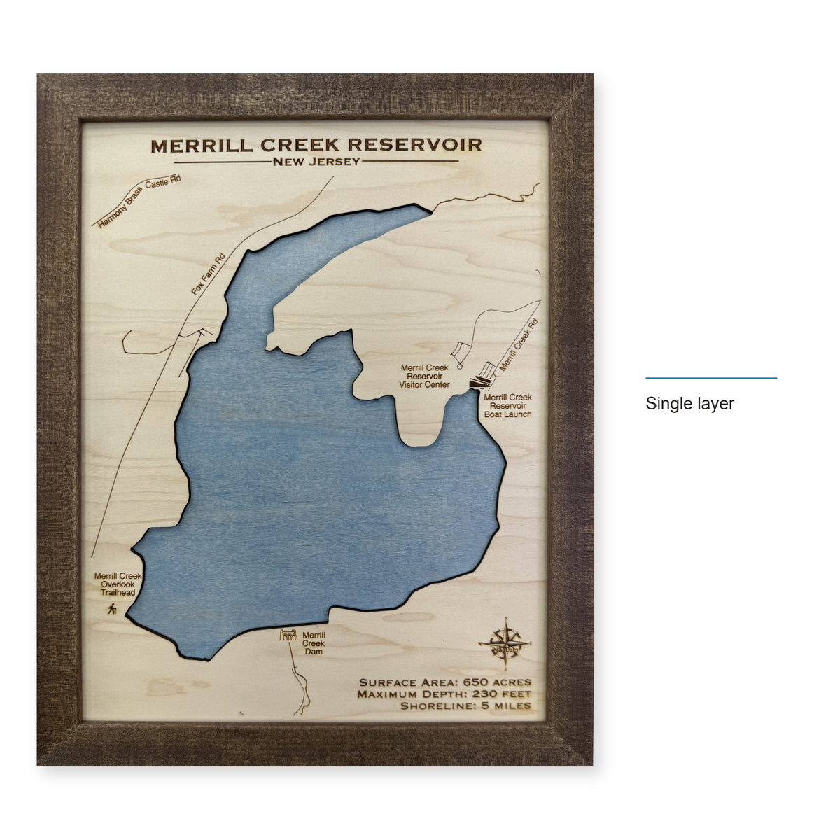 Merrill Creek wood map — single layer, layer option shown